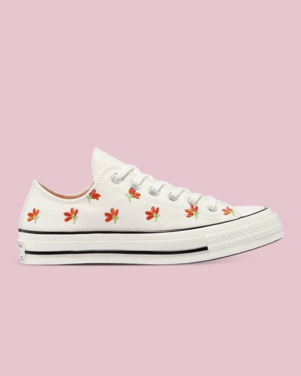 Tenisi Low Top Converse Chuck 70 Embroidered Garden Party Bej | CV-459PXM