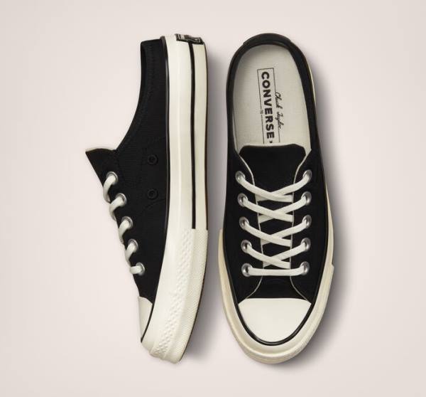 Tenisi Low Top Converse Chuck 70 Mule Negrii | CV-865IEQ