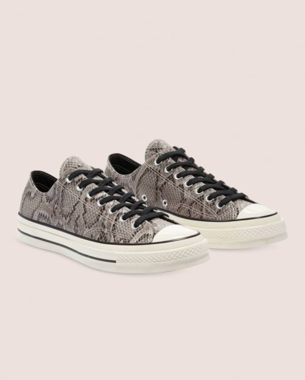 Tenisi Low Top Converse Chuck 70 Reptile Piele Intoarsa Gri | CV-790LPZ