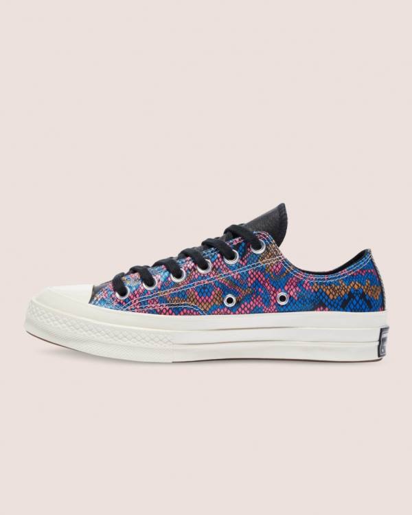 Tenisi Low Top Converse Chuck 70 Satin Snake Print Negrii | CV-571YSK