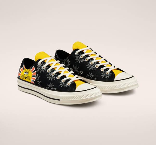 Tenisi Low Top Converse Chuck 70 Sunny Floral Negrii | CV-602TGR