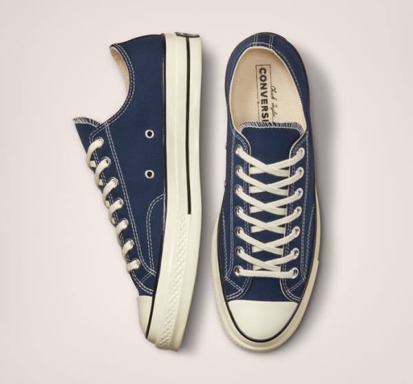 Tenisi Low Top Converse Chuck 70 Tonal Polyester Bleumarin Negrii | CV-785SGY