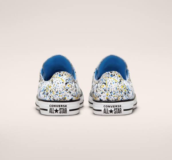 Tenisi Low Top Converse Chuck Taylor All Star Archive Paint Splatter Albi Albastri | CV-048QJV