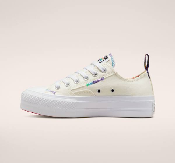 Tenisi Low Top Converse Chuck Taylor All Star Lift Platforma Pride Rosii | CV-130BOF