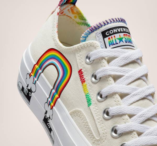 Tenisi Low Top Converse Chuck Taylor All Star Lift Platforma Pride Rosii | CV-130BOF