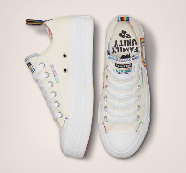 Tenisi Low Top Converse Chuck Taylor All Star Lift Platforma Pride Rosii | CV-130BOF