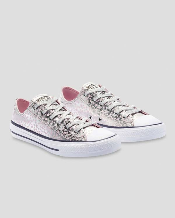 Tenisi Low Top Converse Chuck Taylor All Star Shes A Star Roz Argintii | CV-184SEU