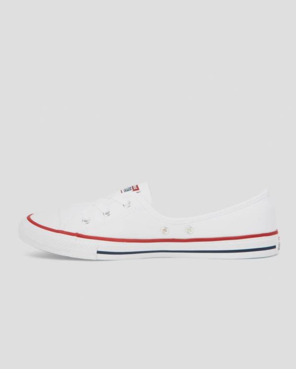 Tenisi Low Top Converse Chuck Taylor All Star Dainty Ballet Dantela Slip Albi | CV-204QYS