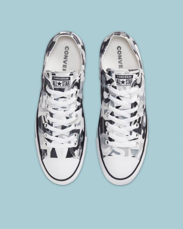 Tenisi Low Top Converse Chuck Taylor All Star Logo Print Negrii | CV-297EGQ