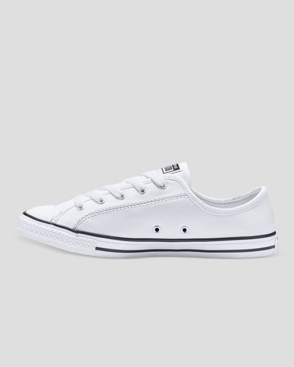 Tenisi Low Top Converse Chuck Taylor All Star Dainty Piele Albi | CV-310JAV