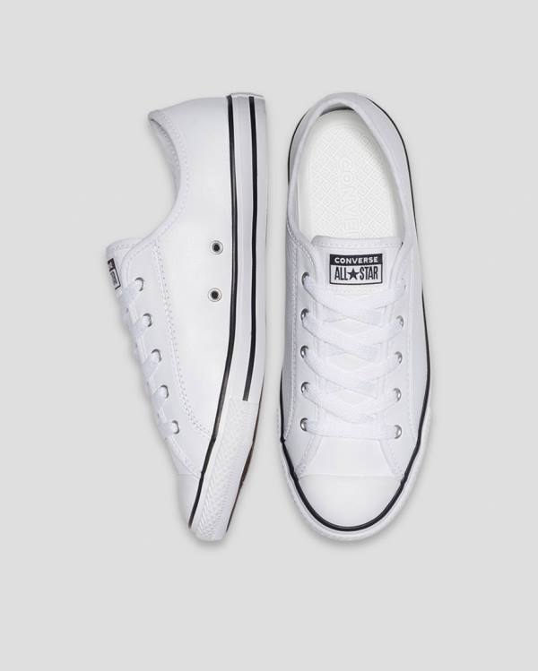 Tenisi Low Top Converse Chuck Taylor All Star Dainty Piele Albi | CV-310JAV