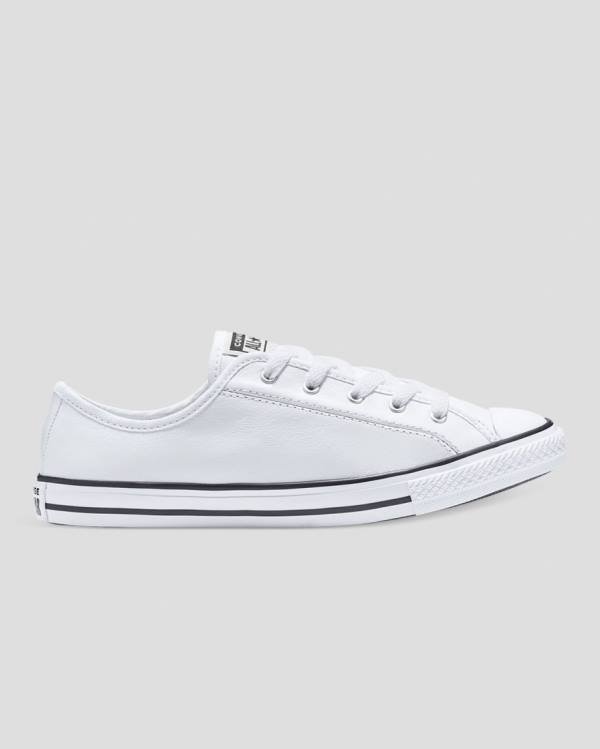 Tenisi Low Top Converse Chuck Taylor All Star Dainty Piele Albi | CV-310JAV