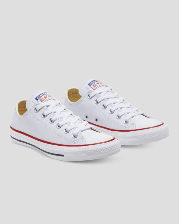 Tenisi Low Top Converse Chuck Taylor All Star Piele Albi | CV-325FLN