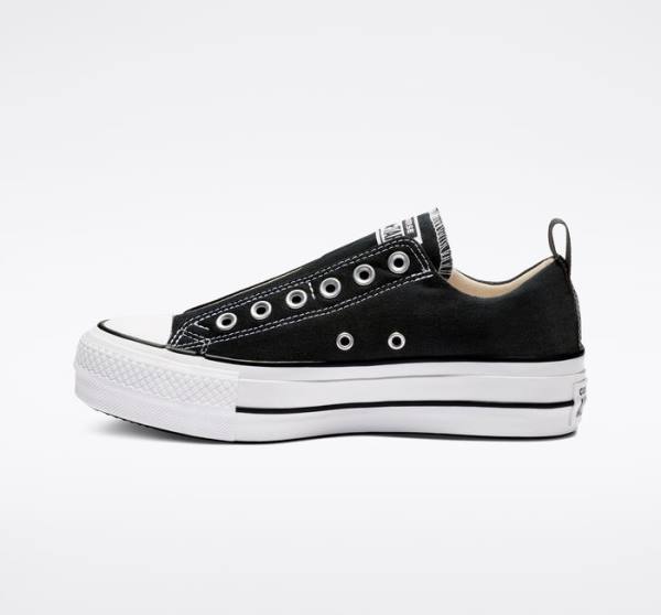 Tenisi Low Top Converse Chuck Taylor All Star Lift Platforma Slip Negrii Albi | CV-480JFU