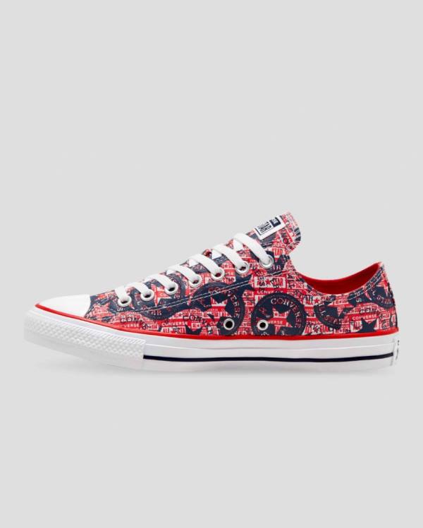 Tenisi Low Top Converse Chuck Taylor All Star Logo Replay Rosii Negrii | CV-493CAH