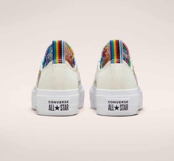 Tenisi Low Top Converse Chuck Taylor All Star Lift Platforma Pride Rosii | CV-524DFK