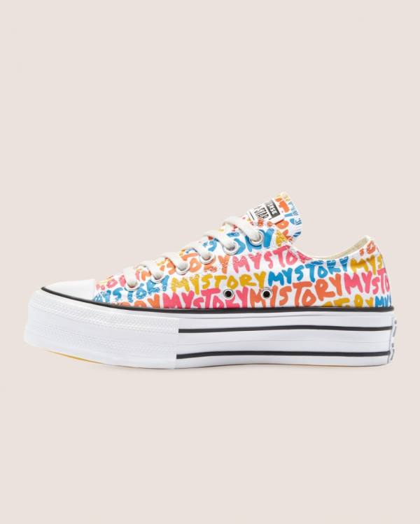 Tenisi Low Top Converse Chuck Taylor All Star My Story Double Stacked Lift Colorati | CV-567KBT