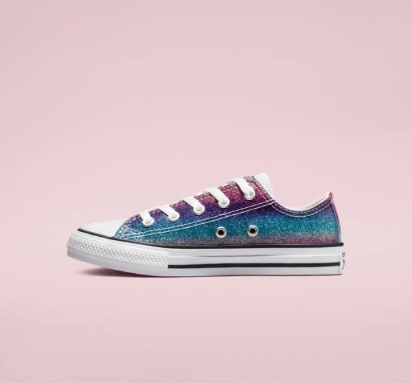 Tenisi Low Top Converse Chuck Taylor All Star Glitter Drip Albi Bej Albi Violet | CV-583UBG