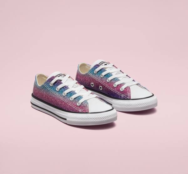 Tenisi Low Top Converse Chuck Taylor All Star Glitter Drip Albi Bej Albi Violet | CV-583UBG