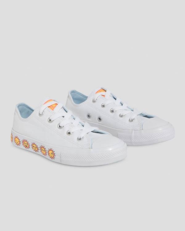 Tenisi Low Top Converse Chuck Taylor All Star Sunny Side Print Albi | CV-619SZK