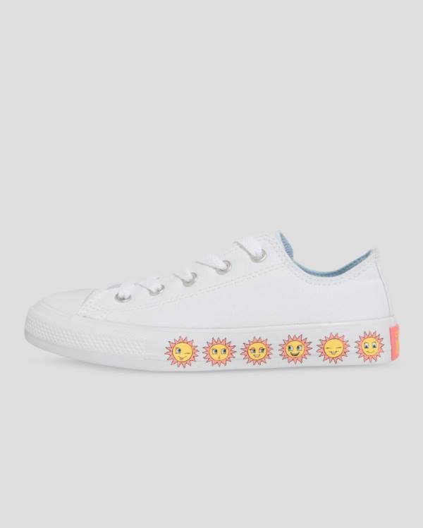 Tenisi Low Top Converse Chuck Taylor All Star Sunny Side Print Albi | CV-619SZK