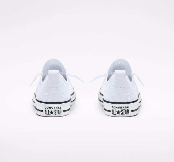 Tenisi Low Top Converse Chuck Taylor All Star Shoreline Knit Slip Albi Negrii Albi | CV-639YIS