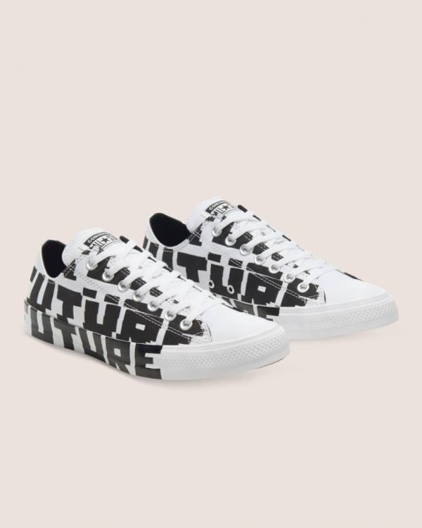 Tenisi Low Top Converse Chuck Taylor All Star Create Future Negrii Albi | CV-673ADJ