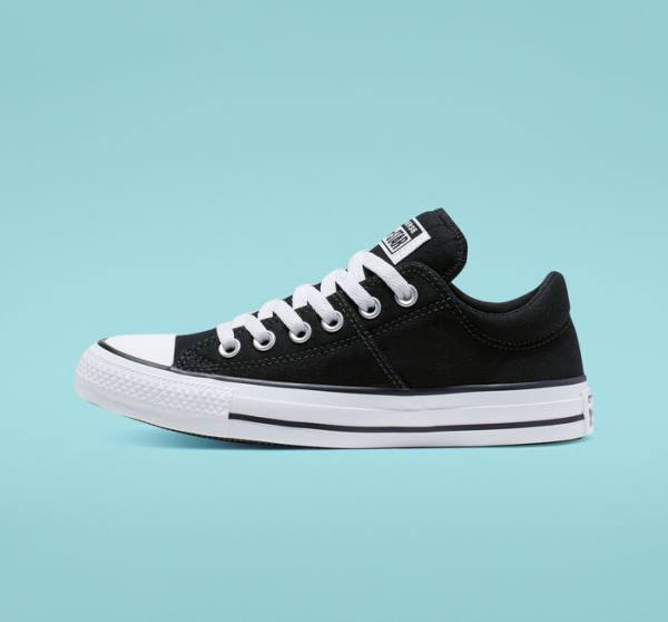 Tenisi Low Top Converse Chuck Taylor All Star Madison Negrii Albi | CV-698JQR