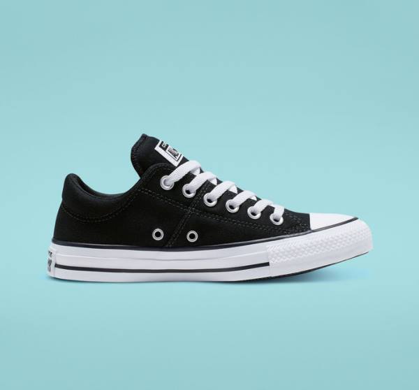 Tenisi Low Top Converse Chuck Taylor All Star Madison Negrii Albi | CV-698JQR