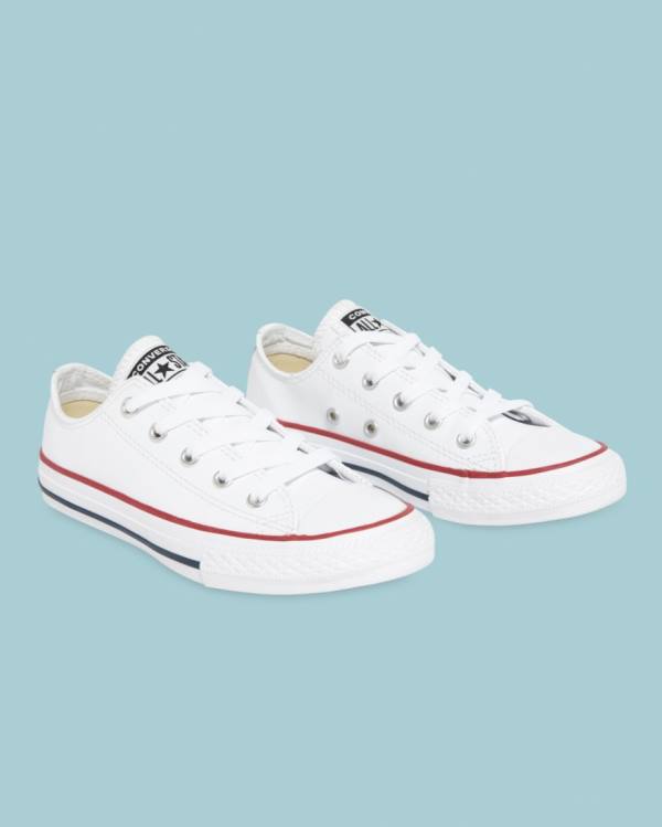 Tenisi Low Top Converse Chuck Taylor All Star Piele Albi | CV-723DLI