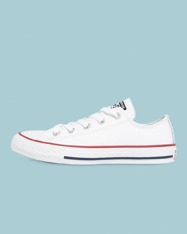 Tenisi Low Top Converse Chuck Taylor All Star Piele Albi | CV-723DLI