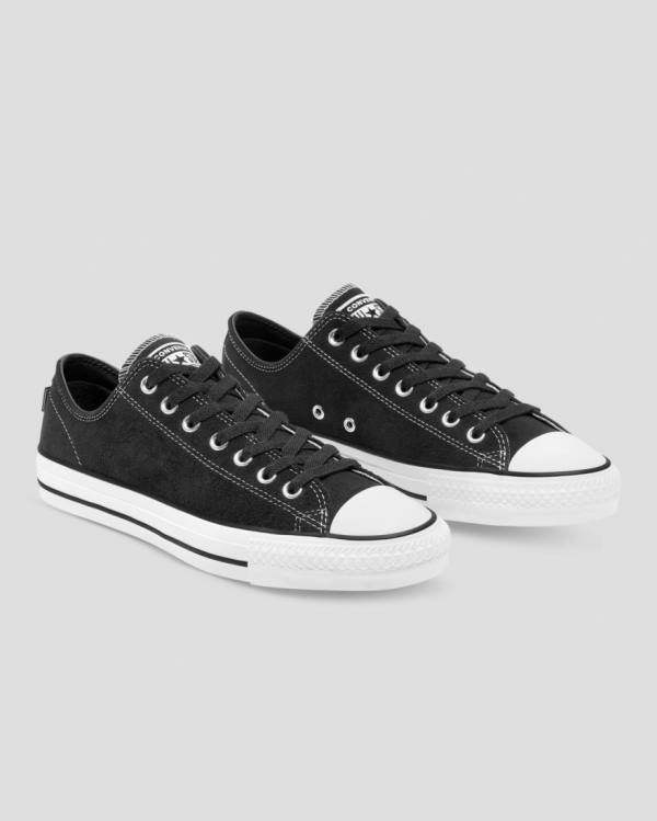 Tenisi Low Top Converse Chuck Taylor All Star Pro Piele Intoarsa Negrii | CV-759NSD