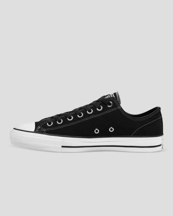 Tenisi Low Top Converse Chuck Taylor All Star Pro Piele Intoarsa Negrii | CV-759NSD