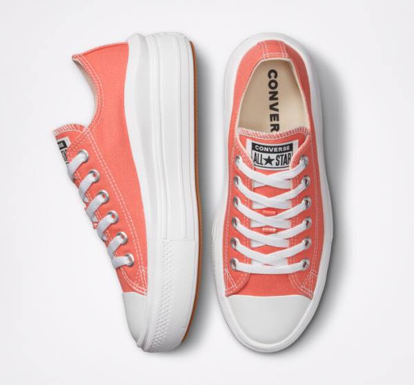 Tenisi Low Top Converse Chuck Taylor All Star Move Platforma Seasonal Color Albi Albi | CV-795DQO