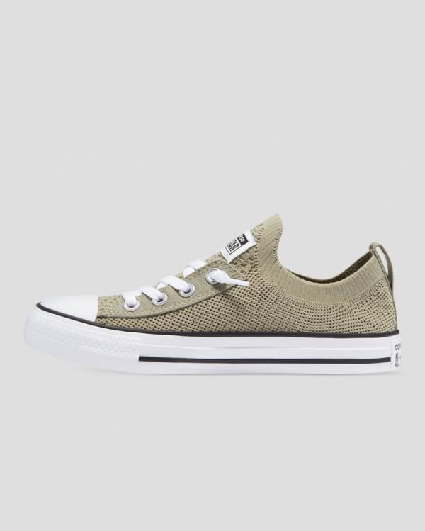 Tenisi Low Top Converse Chuck Taylor All Star Shoreline Knit Slip Verzi | CV-819ABH