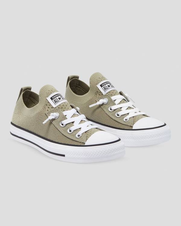 Tenisi Low Top Converse Chuck Taylor All Star Shoreline Knit Slip Verzi | CV-819ABH