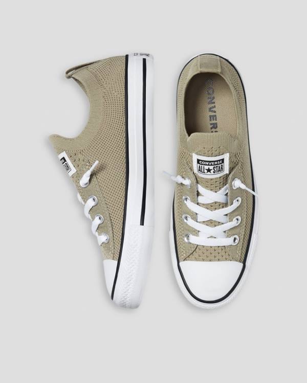 Tenisi Low Top Converse Chuck Taylor All Star Shoreline Knit Slip Verzi | CV-819ABH