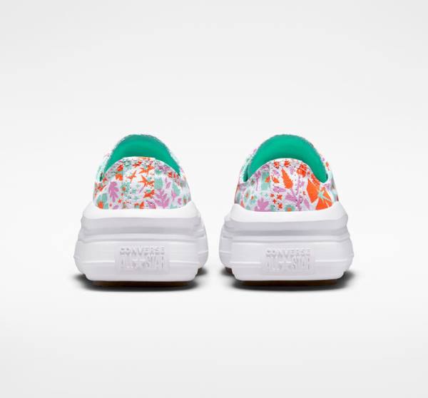 Tenisi Low Top Converse Chuck Taylor All Star Move Platforma Paper Floral Albi Albastru Deschis | CV-923SPN