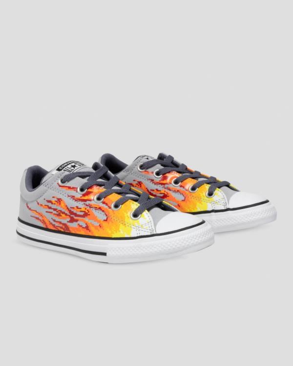 Tenisi Low Top Converse Chuck Taylor All Star Strada Digi Flame Gri Galbeni | CV-965HBX