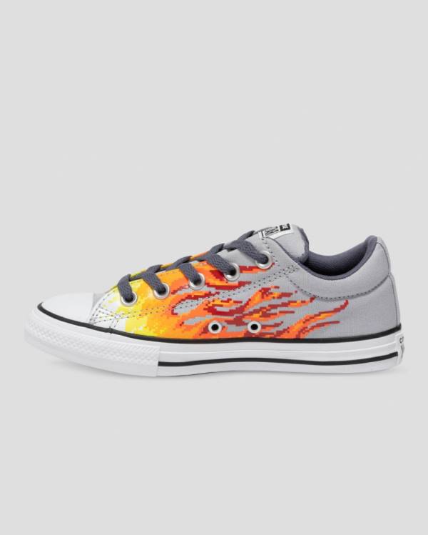 Tenisi Low Top Converse Chuck Taylor All Star Strada Digi Flame Gri Galbeni | CV-965HBX