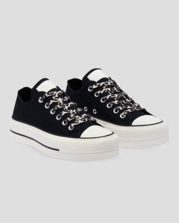 Tenisi Low Top Converse Chuck Taylor Lift Archive Print Platforma Negrii | CV-945HFK