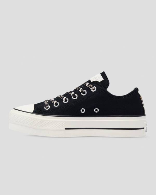 Tenisi Low Top Converse Chuck Taylor Lift Archive Print Platforma Negrii | CV-945HFK