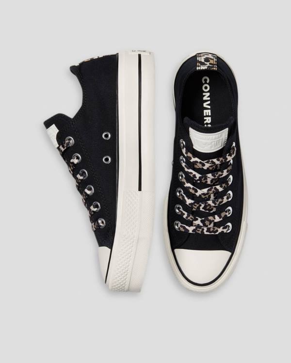 Tenisi Low Top Converse Chuck Taylor Lift Archive Print Platforma Negrii | CV-945HFK