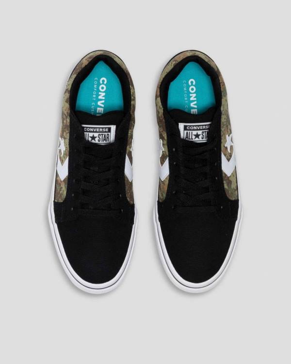 Tenisi Low Top Converse El Distrito Mix And Match Negrii Camuflaj | CV-945BLH