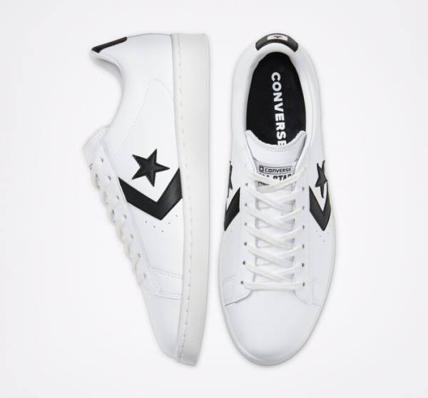 Tenisi Low Top Converse OG Pro Piele Albi Negrii Albi | CV-518SVZ