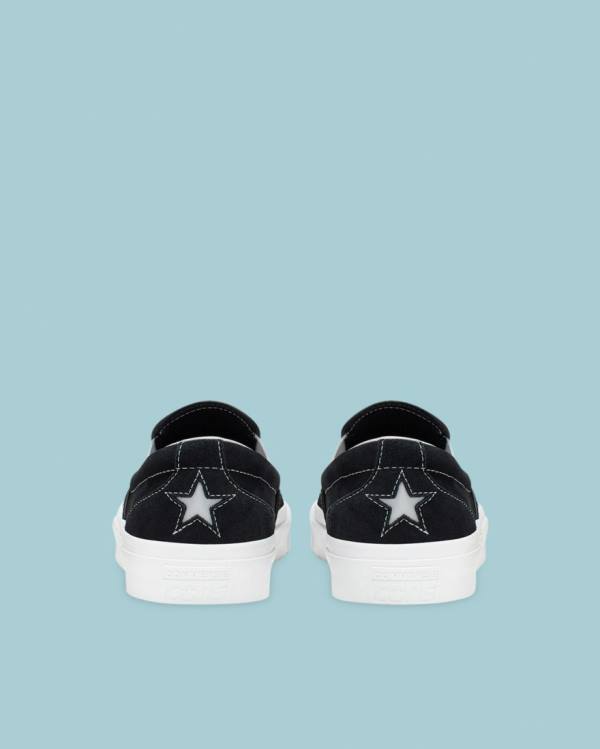 Tenisi Low Top Converse One Star CC Slip On Negrii | CV-435UEO