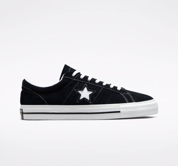 Tenisi Low Top Converse One Star Negrii Albi | CV-759VGE