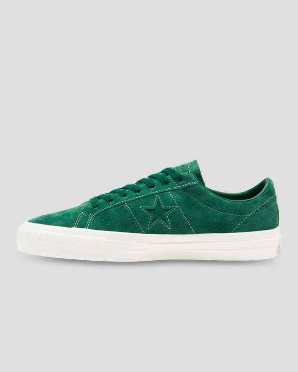 Tenisi Low Top Converse One Star Pro Pigskin Piele Intoarsa Verzi | CV-932MFX