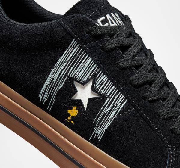 Tenisi Low Top Converse Peanuts One Star Negrii Portocalii | CV-598QWO