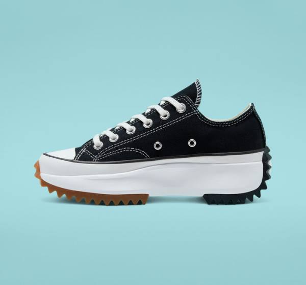 Tenisi Low Top Converse Run Star Hike Platforma Negrii Albi | CV-931FKU